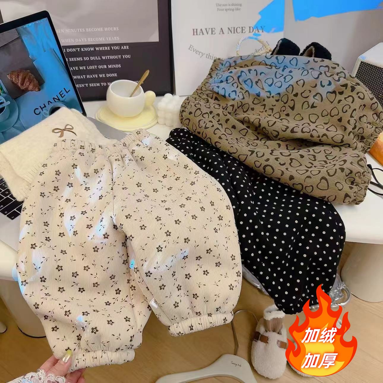 儿童加绒长裤新款休闲裤