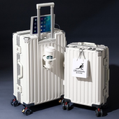 行李箱女多功能2025新款 拉杆箱24寸铝框款 旅行箱万向轮登机箱子男