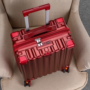 红色结婚行李箱女方陪嫁拉杆皮箱新娘婚假婚礼密码旅行红箱子一对