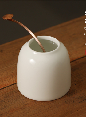 骨瓷水盂 砚台磨墨用水盂白瓷水滴文房四宝书房储水罐东洋四宝堂