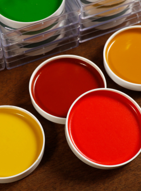 【3件9折】进口樱香颜彩铁钵 国画全36色绘画颜料吉祥如意单支装