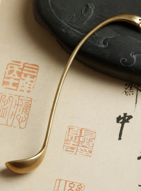 文房鹅勺 仿古水勺文房四宝赠礼书法取水添水磨墨研墨用可爱做旧