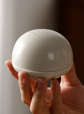 影灰高顶印缸 精品礼品书法国画用摆件仿古印泥盒收纳盒文房四宝