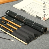 Черный пенал, штора, дышащий тканевый мешок, кисть для письма