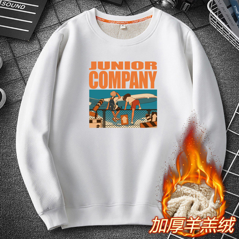 法式公鸡羊羔绒卫衣男冬季潮牌