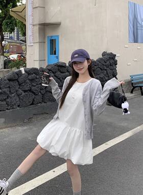 小众韩系甜美蓬蓬背心连衣裙
