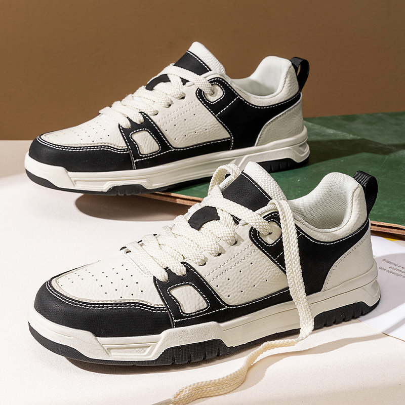 鞋子男鞋2026年新款春季新款设计感高级感痞帅板鞋黑白熊猫小白鞋