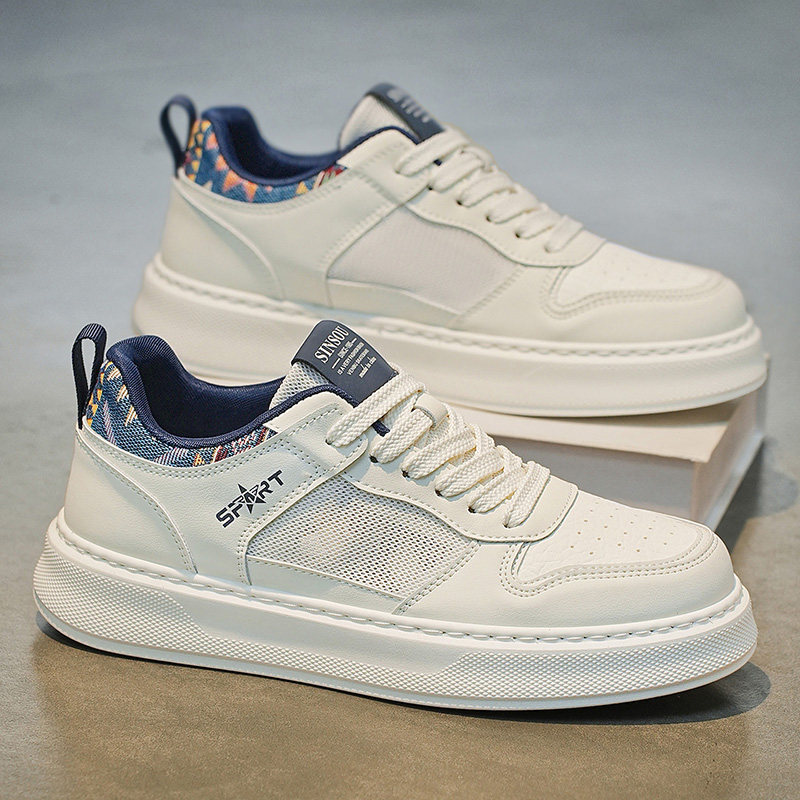 春季男鞋透气网面薄款休闲鞋子男款韩版百搭夏季夏款板鞋小白潮鞋