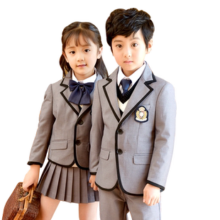 幼儿园园服韩版学院风中小学校服制服春秋冬季儿童装西装班服套装