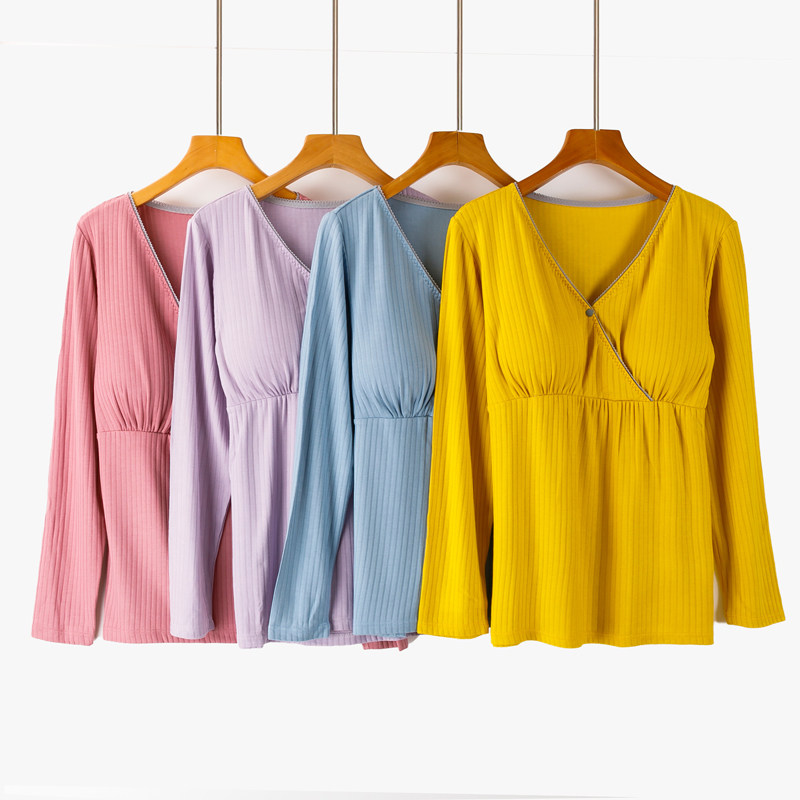 春秋纯棉产前后哺乳上衣家居月子服睡衣喂奶孕妇秋衣长袖T恤打底,孕妇装/孕产妇用品/营养,哺乳衣/月子服,淘宝优惠券,粉丝福利购,淘宝优惠卷