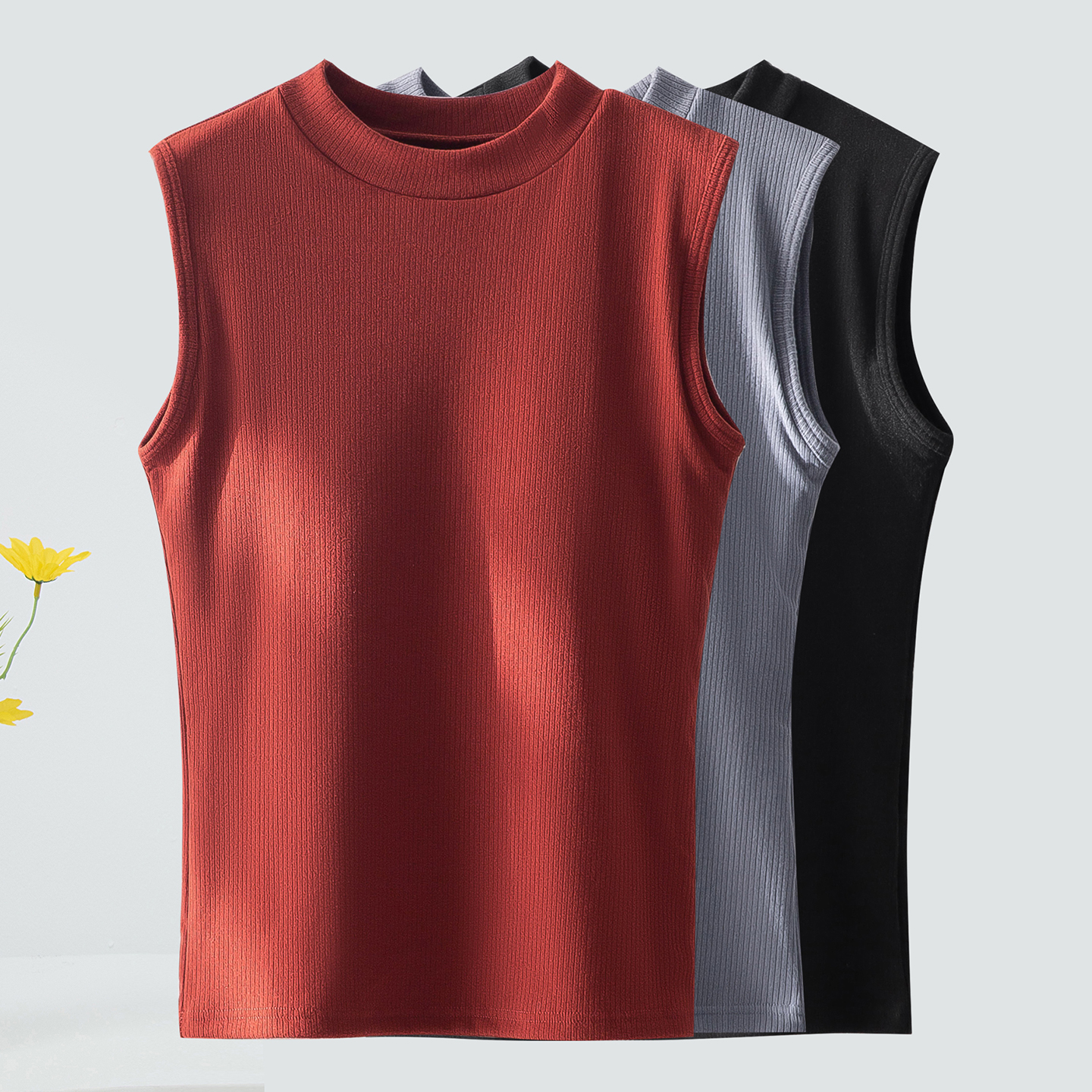 带胸垫保暖内衣磨毛背心打底衫