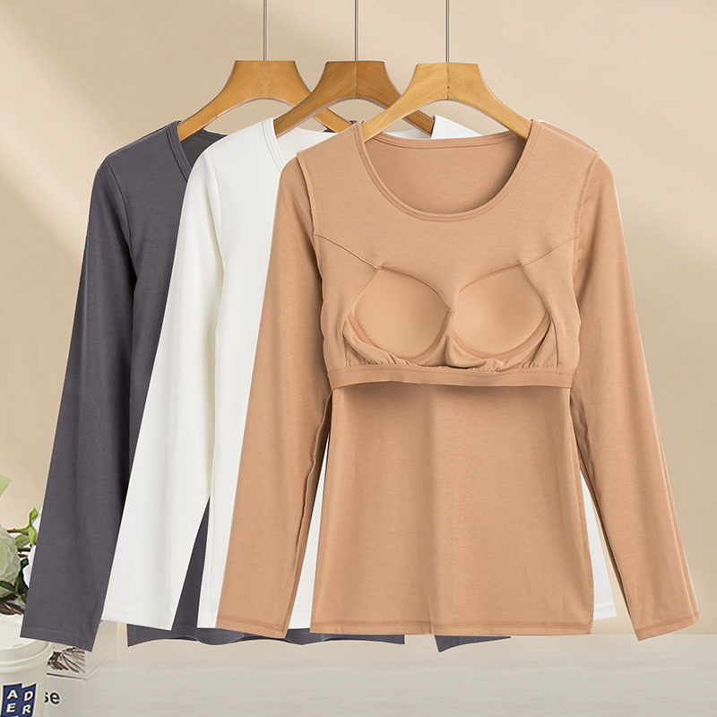 女士秋季长袖冬季薄款保暖内衣