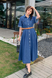 现货2023夏季新款牛仔连衣裙P120K178，女装连衣裙，浙宝103（原192）