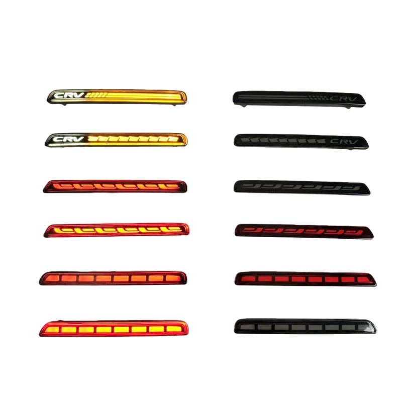 适用于23-24款本田CRV后杠灯后反光板 改装LED后刹车灯流水转向灯