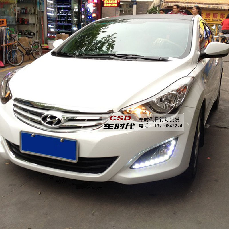 适用于包邮现代朗动专用日行灯改装led日间行车灯 带转超亮大功率