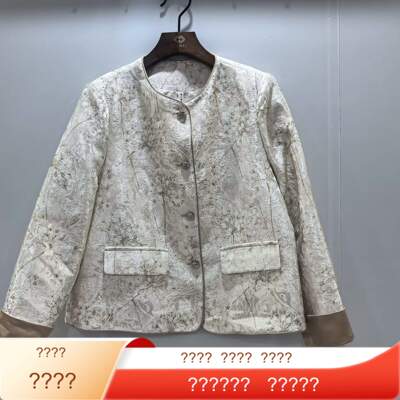 丹辰炫MX261W836时尚国风圆领气质撞色提花短外套春装2026女新款