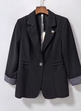 Z31207春装2026时尚休闲一粒扣西装百搭减龄女新款短外套商场同款