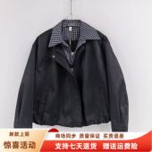 FYZ26AW010时尚 2026女新款 休闲格子拉链翻领夹克减龄短款 外套春装