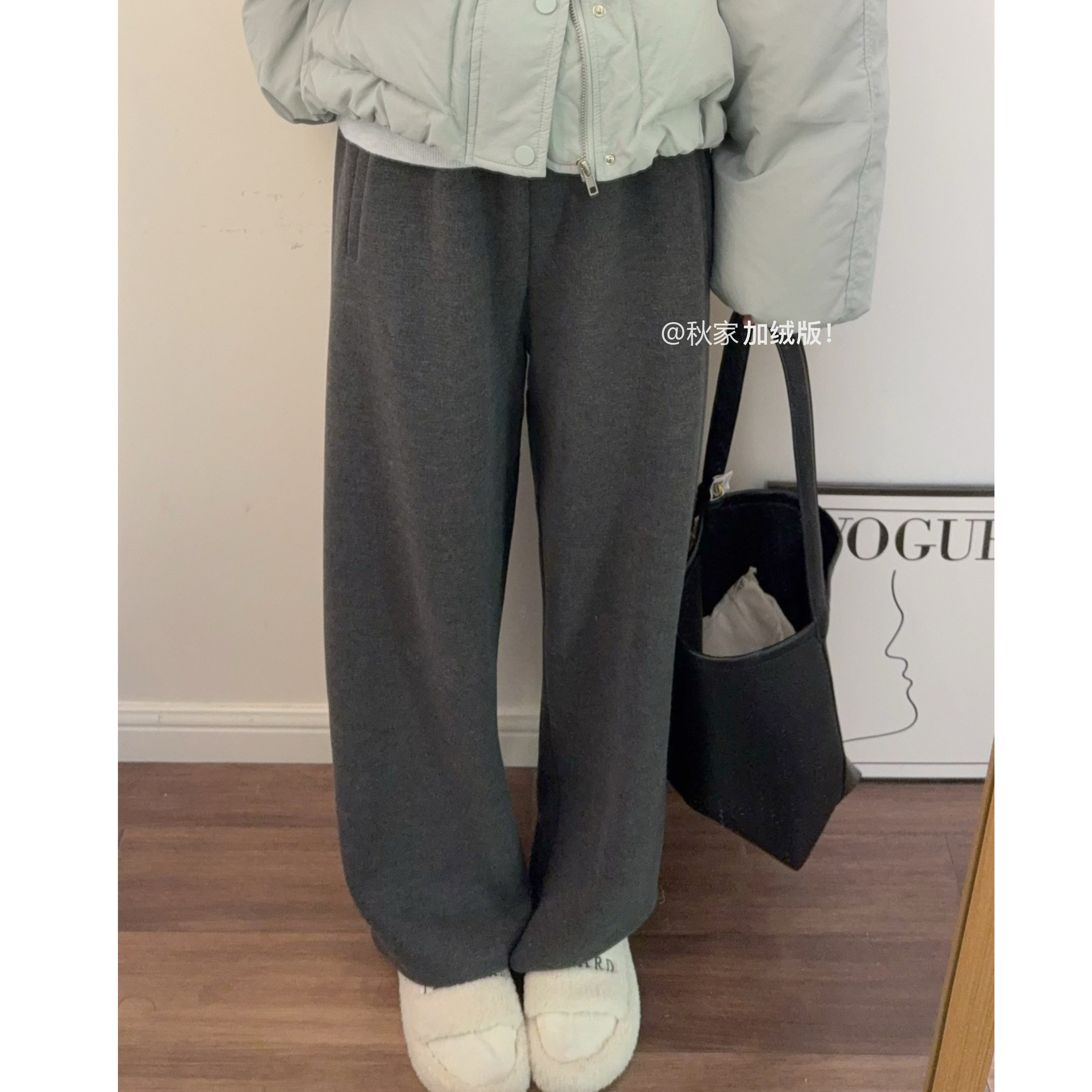 秋家自制/软软裤【加绒】本期怒推人手bi备 慵懒秋冬加厚休闲长裤