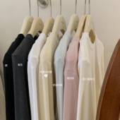 第2件减5 top 慕斯柔感 秋家自制 圆领多色长袖 针织打底内搭t恤秋