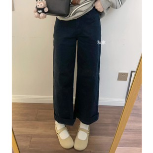 好穿 显瘦直筒 柔软深蓝牛仔裤 秋家自制 长裤 又一款 休闲裤 舒适区