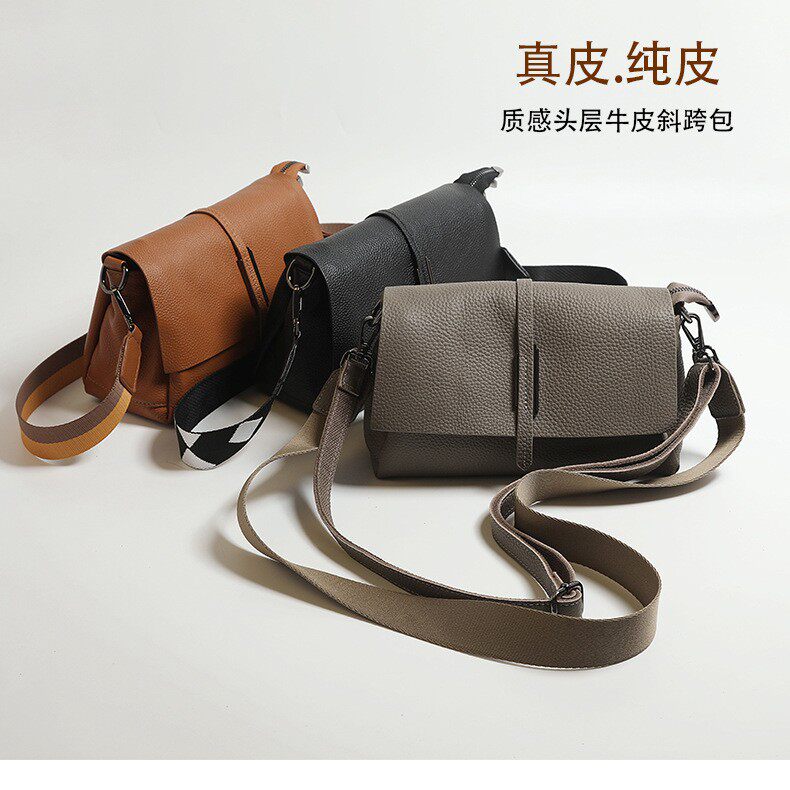 真皮女包头层牛皮单肩斜挎包休闲时尚高级感通勤女斜背包