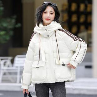 易菲妍女装官方旗舰店正品羽绒服羽绒棉服女冬短款2025小个子连帽