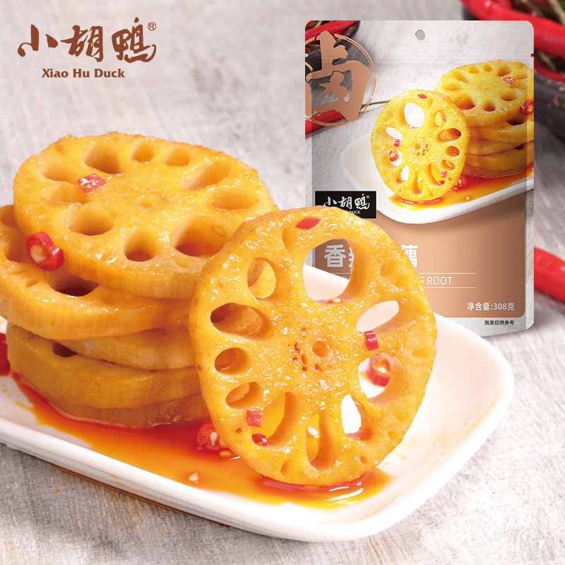 小胡鸭香辣卤味藕片308g脆藕酸辣开袋即食下饭菜解馋零食每日素食