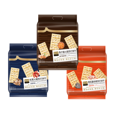 米姐MM超市御之味黑松露苏打饼干培根鱼子酱梳打咸味休闲零食代餐