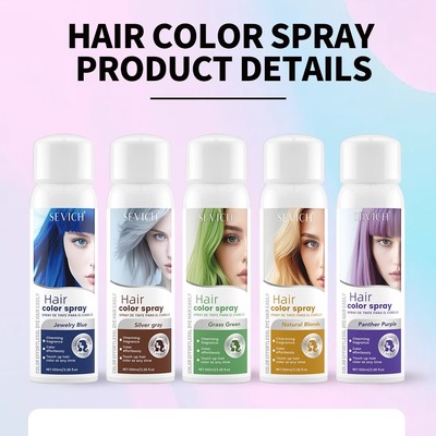 sevich彩色染色喷雾染色喷雾快速临时染色剂头发上色彩色定型喷雾