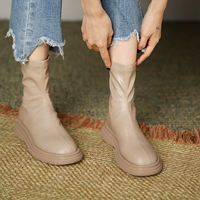 Молочный чай (одинокий) короткие ботинки