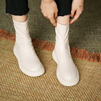 Бежевые (одинокие) короткие ботинки