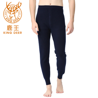 鹿王加厚纯色保暖羊绒裤商场同款