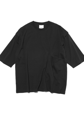 ABSURD LOGIC 荒诞逻辑 丝光棉拼接设计大口袋垂感T恤