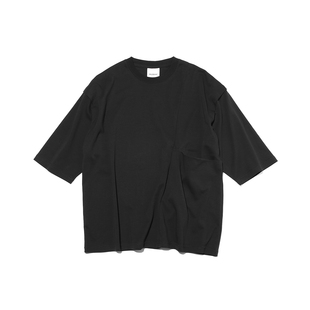 ABSURD LOGIC 荒诞逻辑 丝光棉拼接设计大口袋垂感T恤