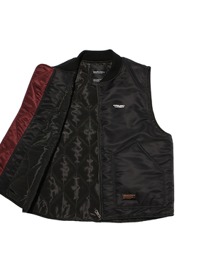 ABSURD LOGIC 荒诞逻辑 美式街头 MA-1式夹棉保暖拉链马甲冬季