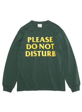 ABSURD LOGIC 荒诞逻辑 原创设计 趣味标语印花森林绿落肩长袖T恤