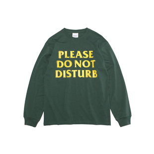 ABSURD LOGIC 荒诞逻辑 原创设计 趣味标语印花森林绿落肩长袖T恤