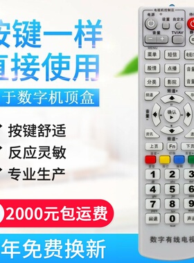 适用湖南有线 高斯贝尔GD-6020 机顶盒数字电视遥控器按