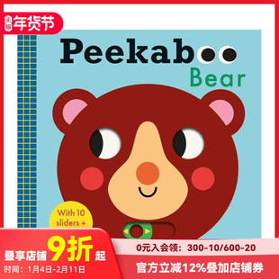 【预售】躲猫猫:小熊 滑滑乐机关书(附带安全镜) Peekaboo Bear 原版英文儿童趣味 善本图书