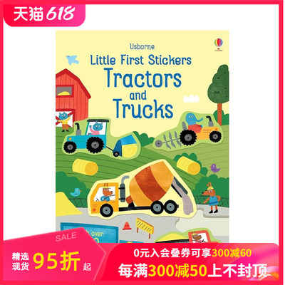 【预售】小小贴纸：拖拉机和卡车 Little First Stickers Tractors and Trucks 原版英文儿童趣味 善本图书