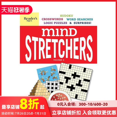 【现货】读者文摘思维担架解谜书第2卷 Reader’s Digest Mind Stretchers Puzzle Book Vol.2 原版英文生活综合