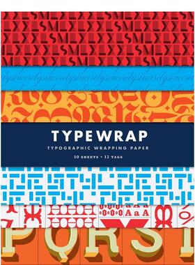 【现货】【T&H】Type Wrap: Gift Wrapping Paper，字体包装：礼品包装纸