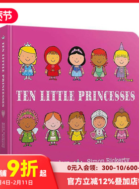 【预售】十个小公主 【Ten Little】Ten Little Princesses 原版英文儿童绘本 趣味数数启蒙 幼儿认知与语言开发