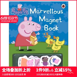 磁铁书Marvellous 6岁儿童趣味互动英文绘本 小猪佩奇peppa Book Magnet 不可思议 粉红猪小妹 pig 预售