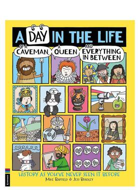 【现货】生活中的一天：现实人物的一天 A Day in the Life of Caveman Queen History 知识科普儿童绘本 英文原版进口书籍