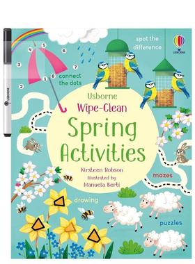 【现货】春日活动：可擦拭活动书 Wipe-Clean Spring Activities 原版英文儿童趣味 善本图书