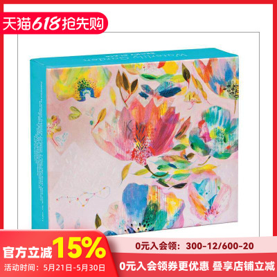 【预售】睡莲花园速记 磁吸扣盖信笺盒套装 Waterlily Garden QuickNotes 原版明信片