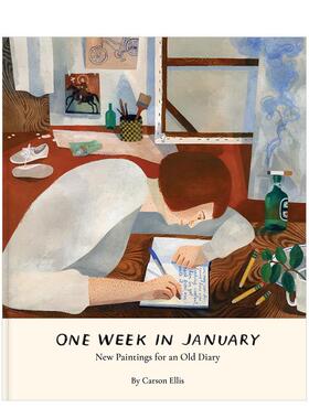 【现货】一月里的一周  Carson Ellis插画日志 凯迪克奖得主 One Week in January 原版英文插画原画设定集 善本图书