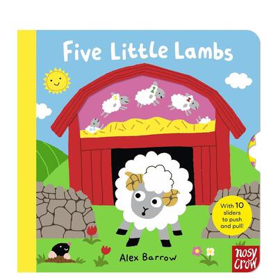 【预售】五只小羊羔 Five Little Lambs 原版英文儿童语言/概念启蒙 善本图书